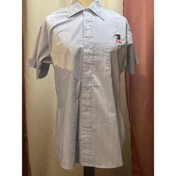 Vintage Postal, Pinstripe Mailman Shirt, size 15 - Picture 2 of 9